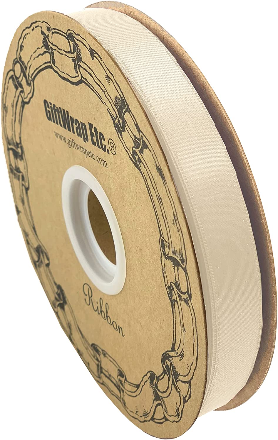 Ivory Satin Fabric Wedding Ribbon - 5/8