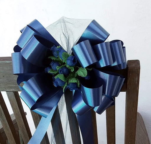 navy-blue-wedding-reception-bows