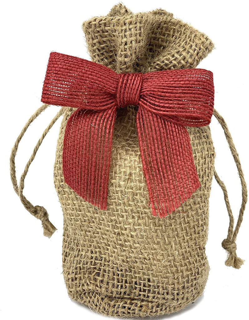 Set of 12 Burlap Jute Pre Tied Bows on Wire 3 Wide Choose Colors Free  Shipping 