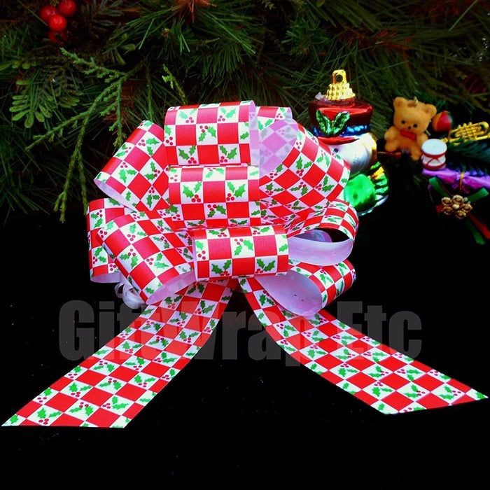 checkered-mistletoe-gift-bows