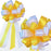 yellow-and-white-pull-bows-with-tulle-tails