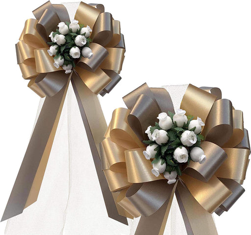 gold-and-brown-fall-wedding-bows