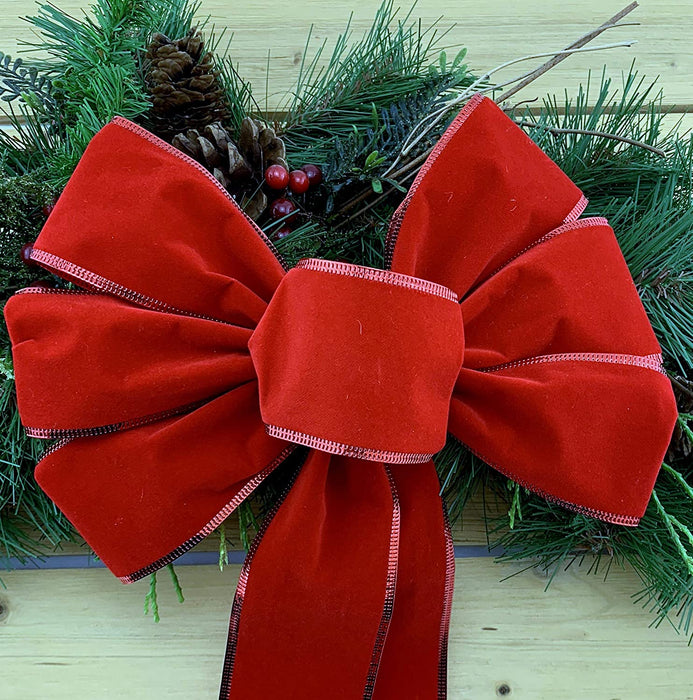 decortaive-red-pre-tied-christmas-bows
