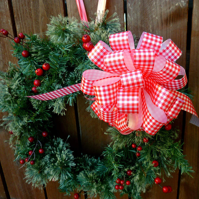 red-and-white-plaid-ribbon-christmas-gift-bows