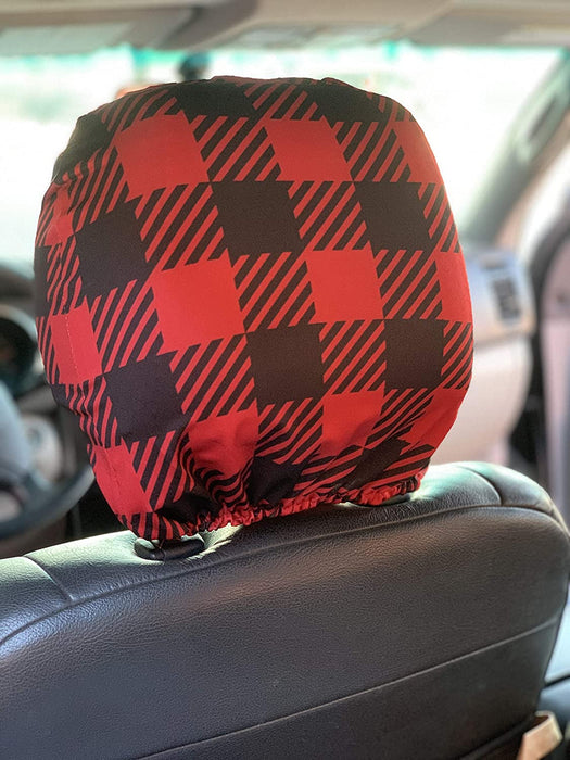plaid-headrest-covers