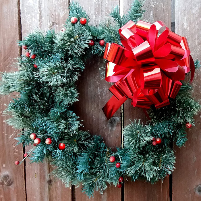 metallic-red-christmas-wreath-bows