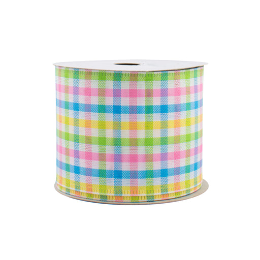 Easter Pastels Gingham Wired Ribbon - 2 1/2 x 10 Yards — GiftWrap Etc