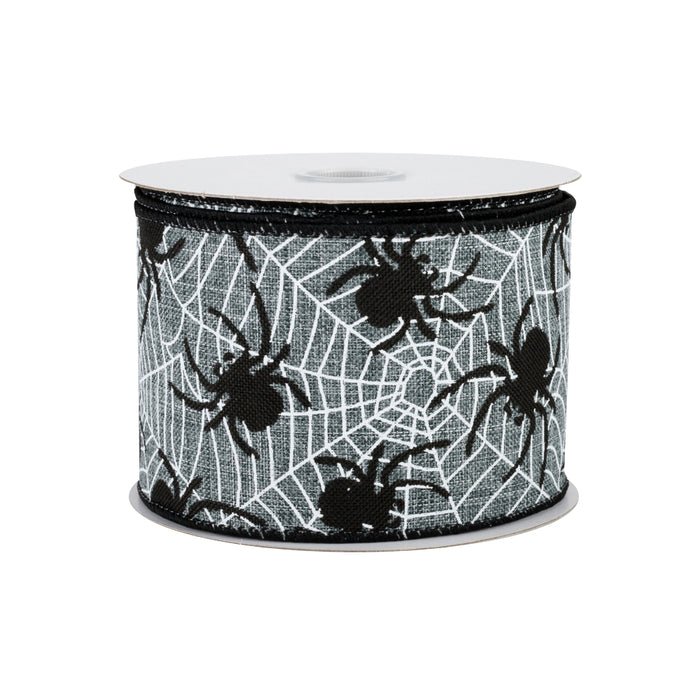 Spider Nest Halloween Wired Ribbon - 2 1/2" x 10 Yards