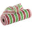 Festive Christmas Striped Deco Mesh - 10" x 10 Yards, Red, White & Lime Green