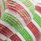 Festive Christmas Striped Deco Mesh - 10" x 10 Yards, Red, White & Lime Green