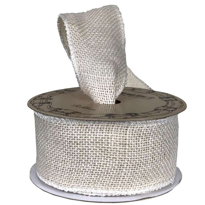 ivory-beige-wired-burlap-ribbon