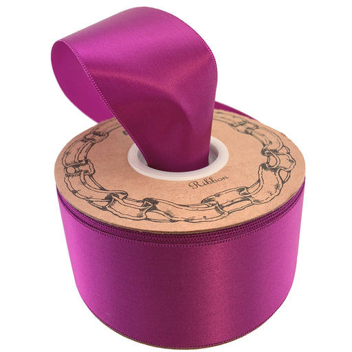 Fuchsia Pink Satin Fabric Ribbon - 2" x 50 Yards