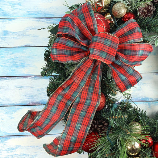 red-green-plaid-pre-tied-bow