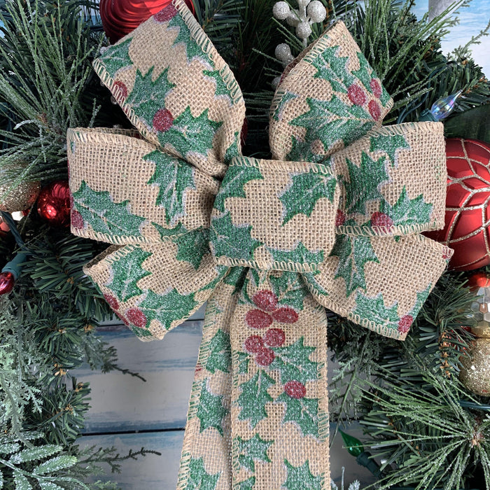 mistletoe-pre-tied-christmas-wreath-bow