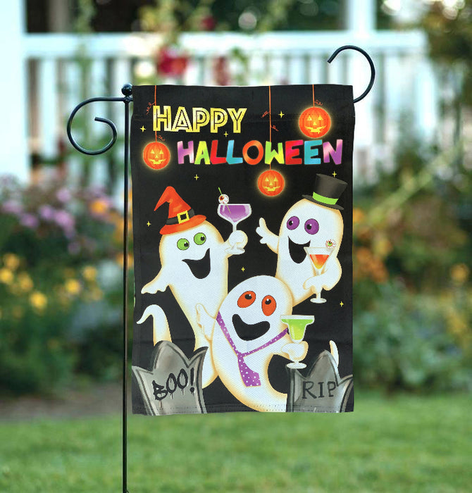 Ghosts & Spirits Halloween Party Flag - 12" x 18"