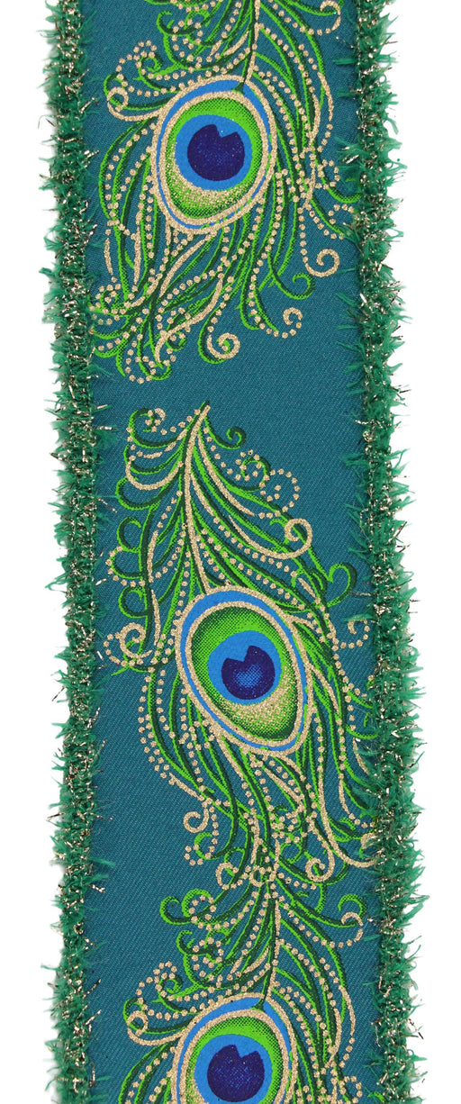 wired-tinsel-edge-peacock-ribbon