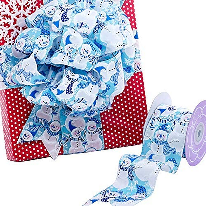 blue-white-snowmen-christmas-gift-ribbon