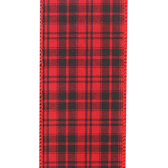 red-black-flannel-print-plaid-wired-ribbon
