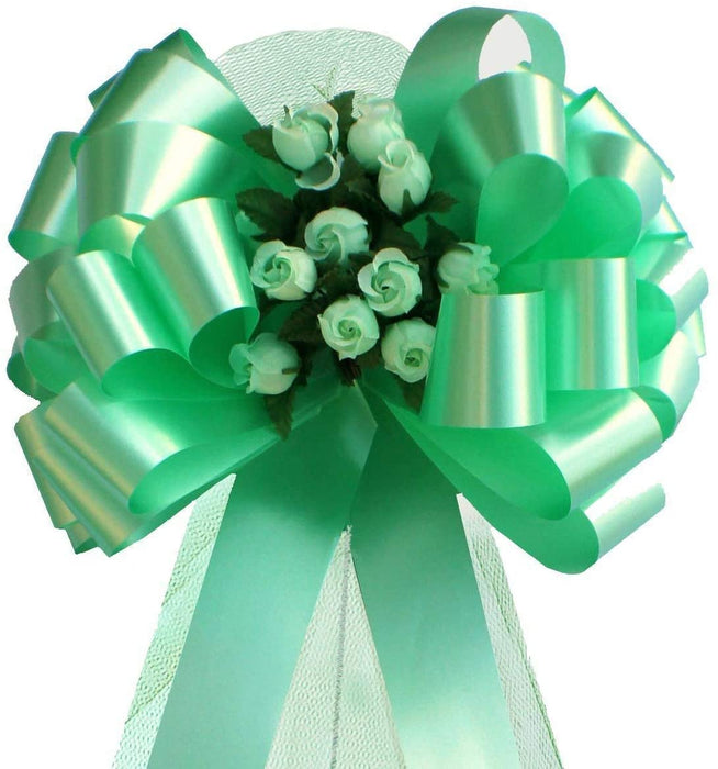 Mint Green Artificial Silk Mini Roses - 12 Dozens, 144 Rosebuds Total