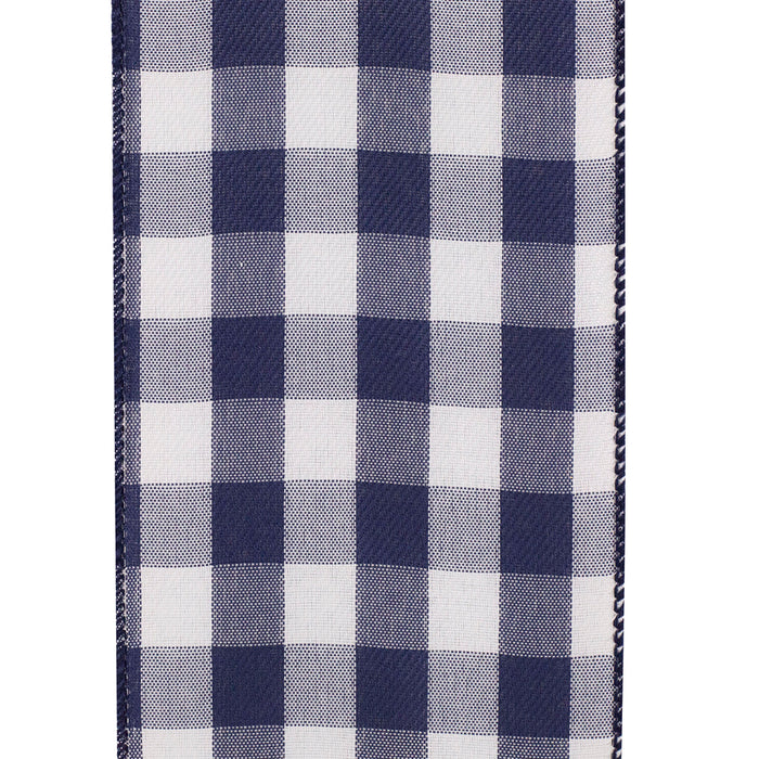 navy-white-checkered-wired-edge-ribbon