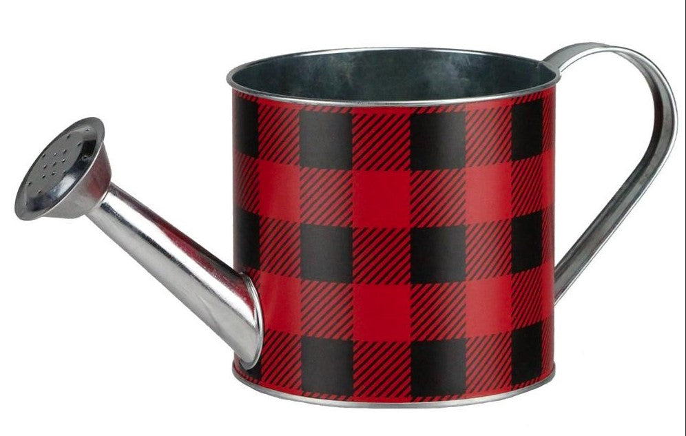 red-and-black-buffalo-plaid-watering-can
