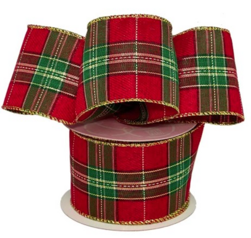 red-green-gold-christmas-plaid-wired-edge-ribbon
