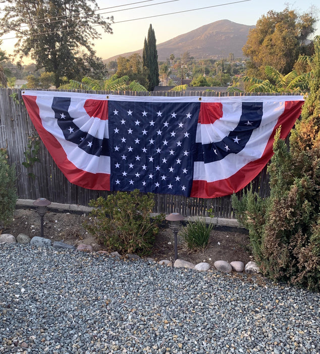 huge US flag bunting
