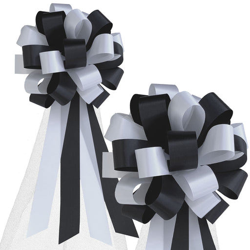 white-and-black-wedding-bows