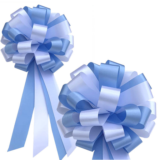 white-blue-wedding-reception-bows