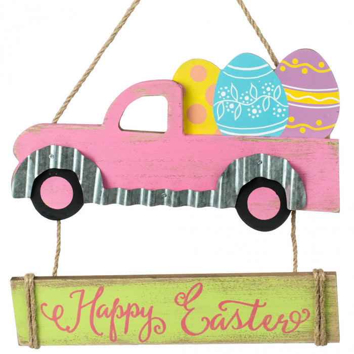 wooden-happy-easter-truck-sign