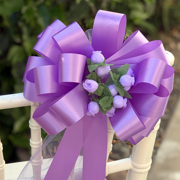 lavender-pew-bows-for-church-aisle