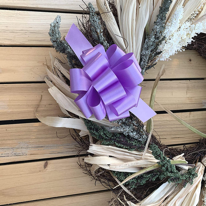lavender-gift-wrapping-pull-bows