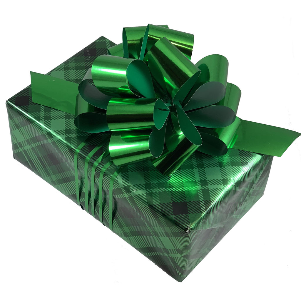 Emerald Green Metallic Wreath Bow - Package Perfect Bows