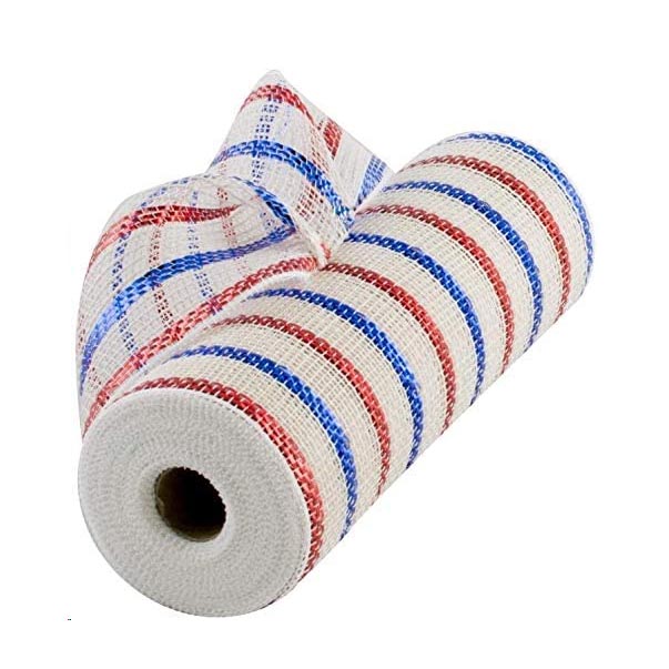 red-white-blue-stripe-deco mesh
