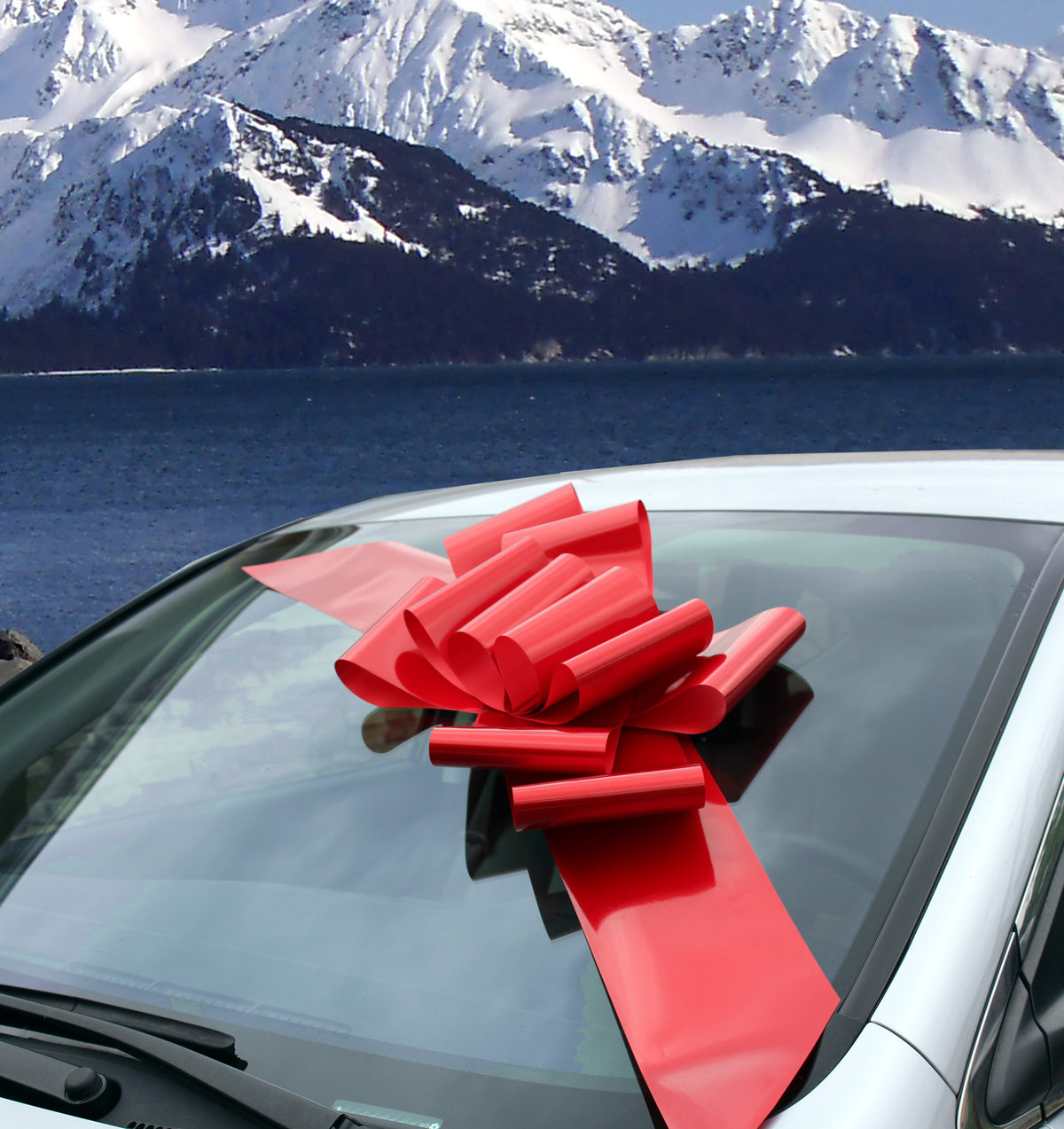 Car Red Ribbin Big Red Car Bow Ribbon - 25