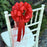 red-wedding-bows-with-rosebuds-and-tulle-tails