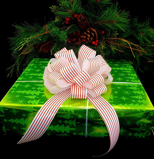 red-striped-white-bows-for-christmas-gifts