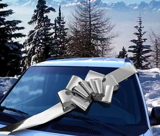 Silver-car-bow-large-gift-decoration