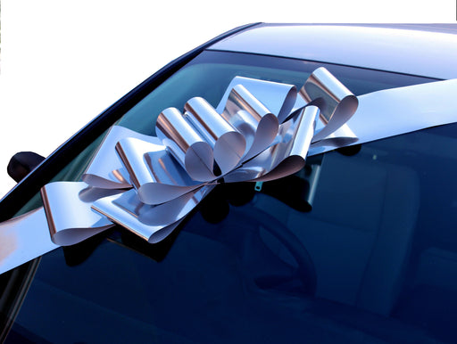 large-silver-gift bow