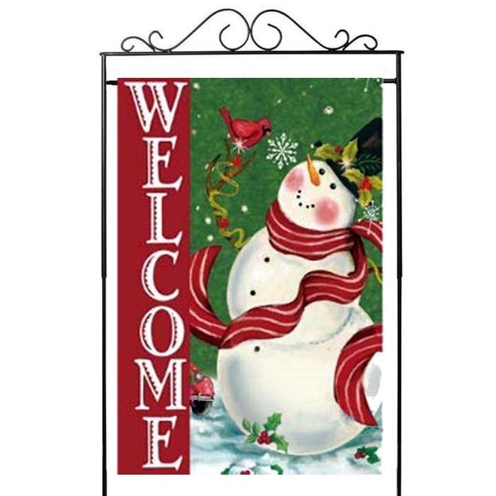 snowman-welcome-garden-flag