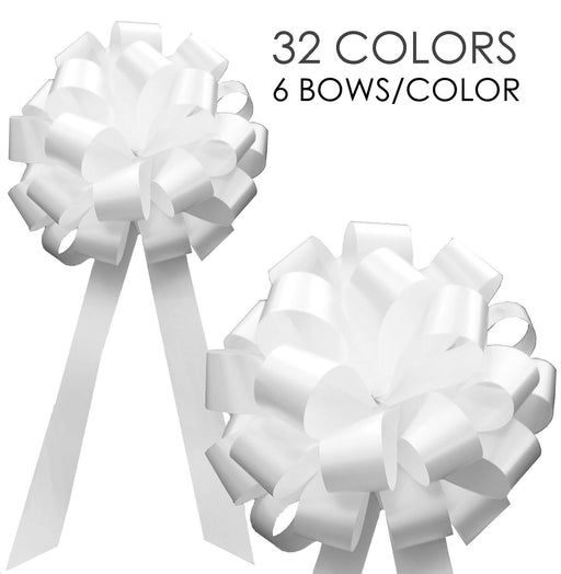 Wedding Pew or Gift Wrapping Pull Bows - 8 Wide, Set of 6 — GiftWrap Etc
