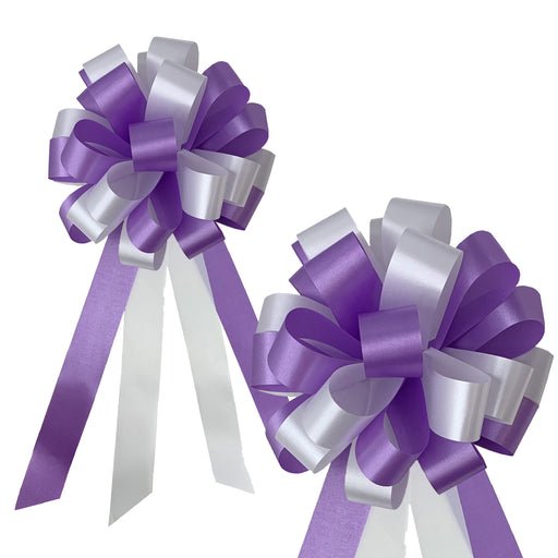 lavender-white-wedding-reception-bows